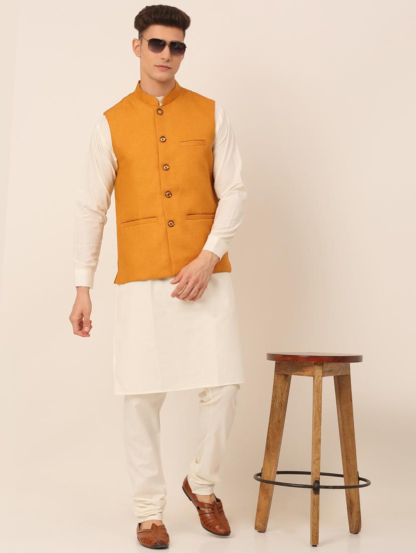 kurta pyjama with nehru jacket - 19147518 - Standard Image - 1