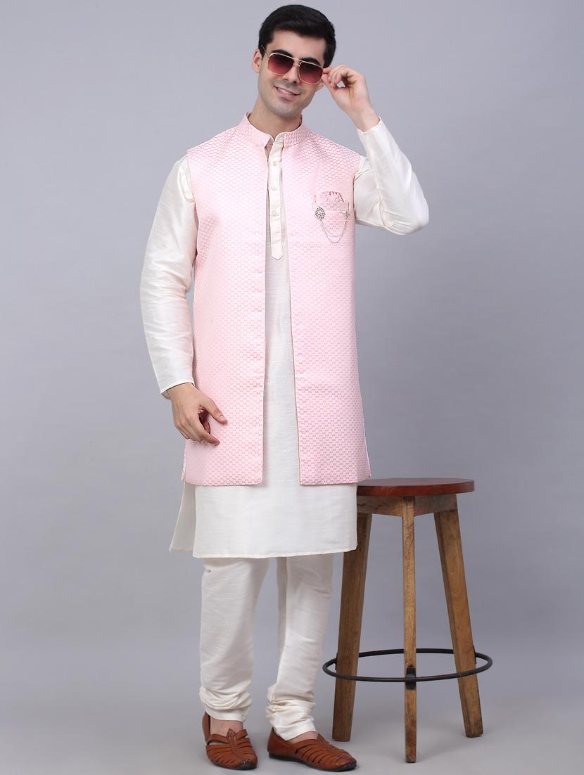 kurta pyjama with nehru jacket - 19147542 - Standard Image - 1