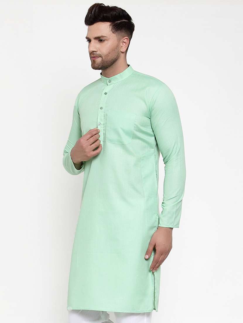 green coloured kurta - 19147690 -  Standard Image - 1