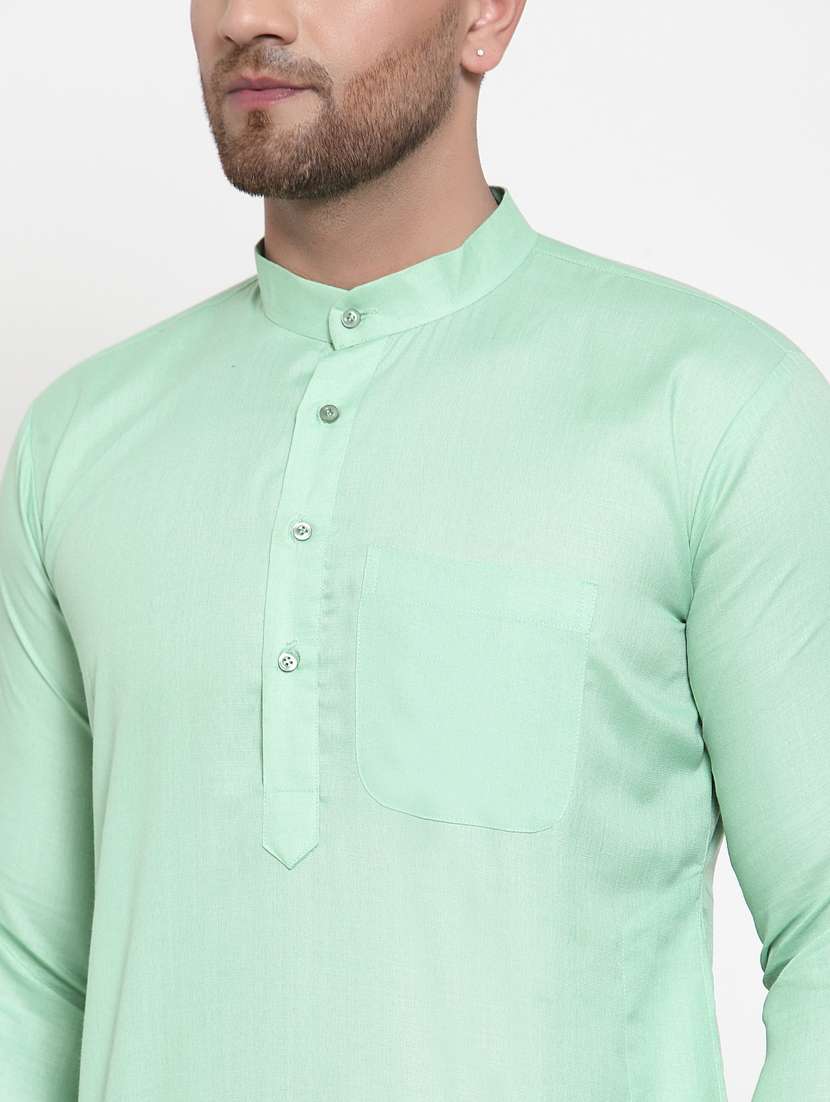 green coloured kurta - 19147690 -  Standard Image - 4