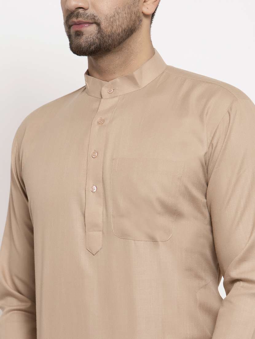 beige coloured kurta - 19147693 -  Standard Image - 4