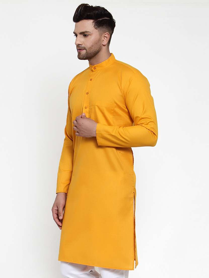 yellow coloured kurta - 19147700 - Standard Image - 1