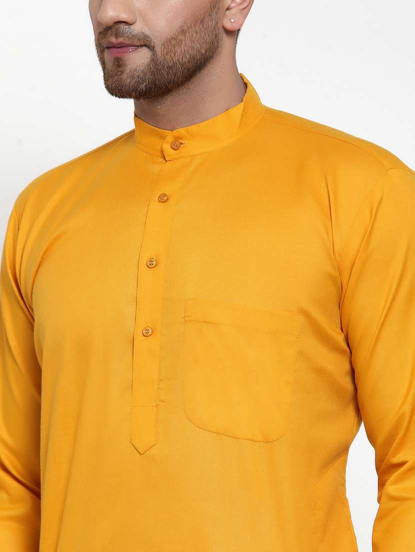 yellow coloured kurta - 19147700 - Standard Image - 4