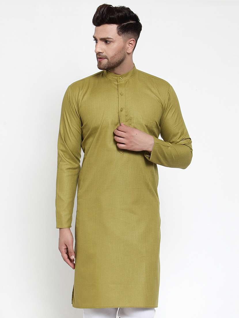 green coloured kurta