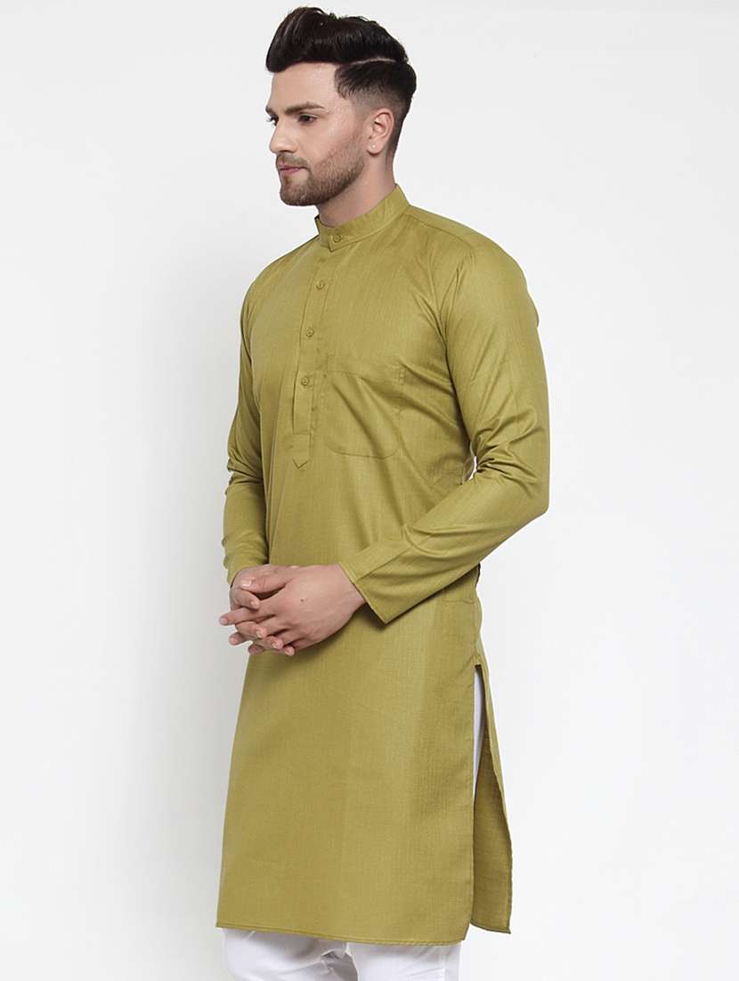 green coloured kurta - 19147702 -  Standard Image - 1