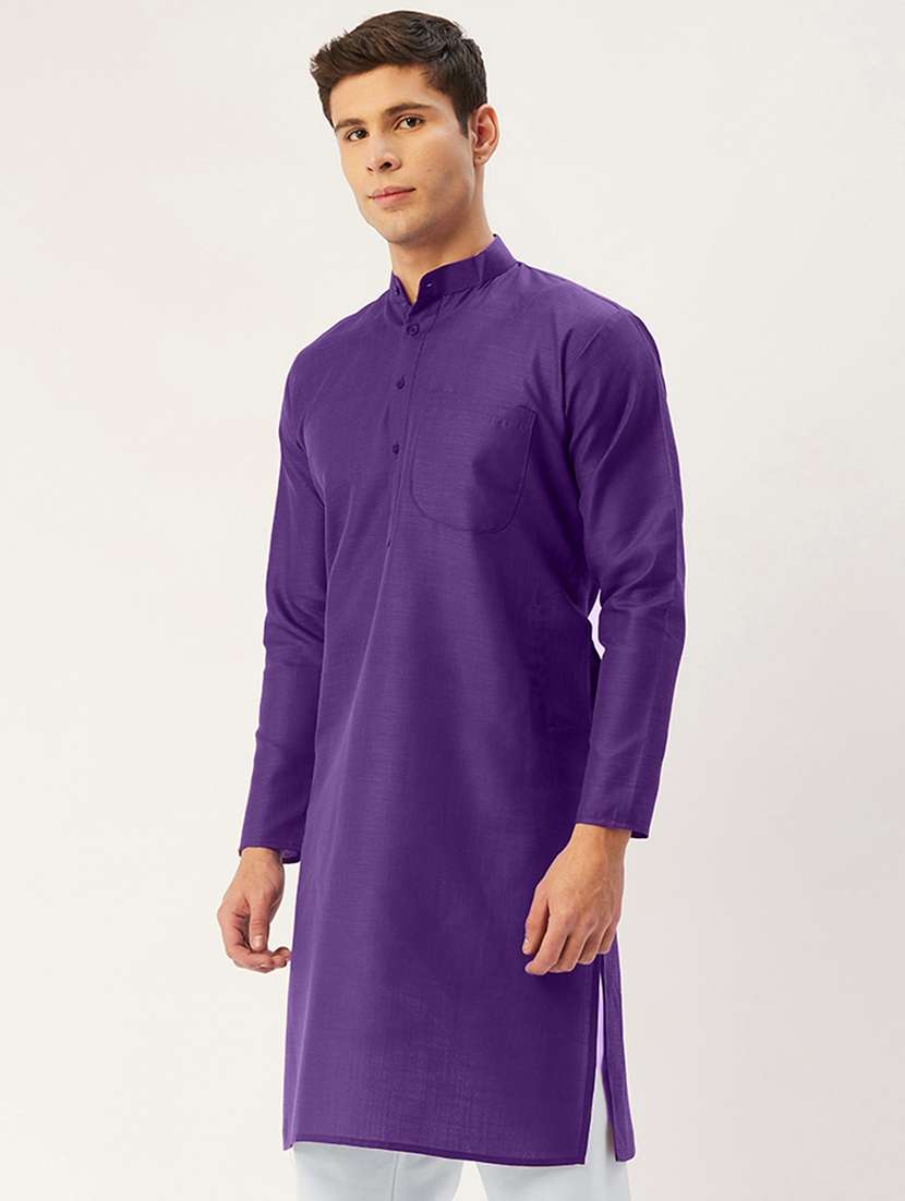 purple coloured long kurta - 19147713 -  Standard Image - 1