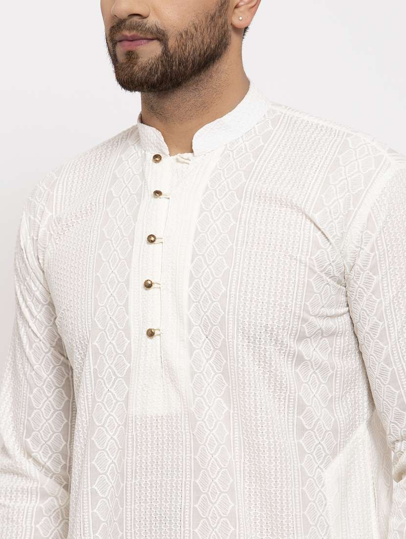 white solid long kurta - 19147847 -  Standard Image - 4