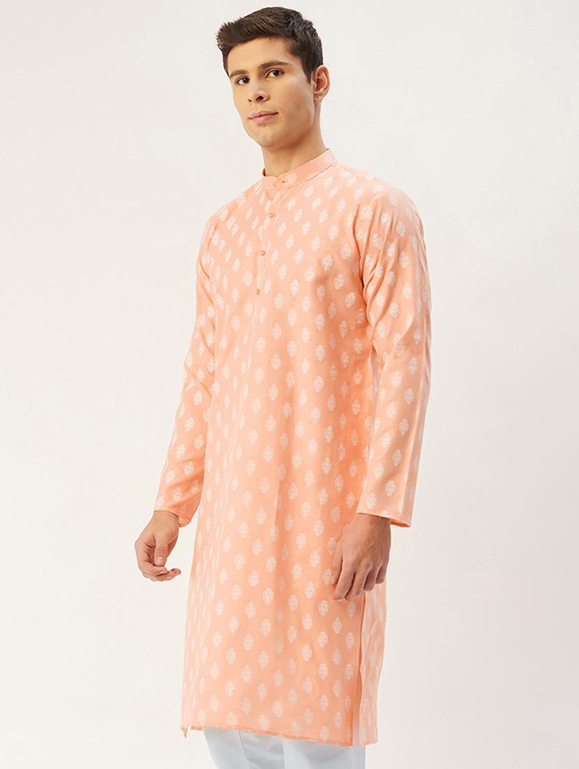 orange printed long kurta - 19147900 - Standard Image - 1