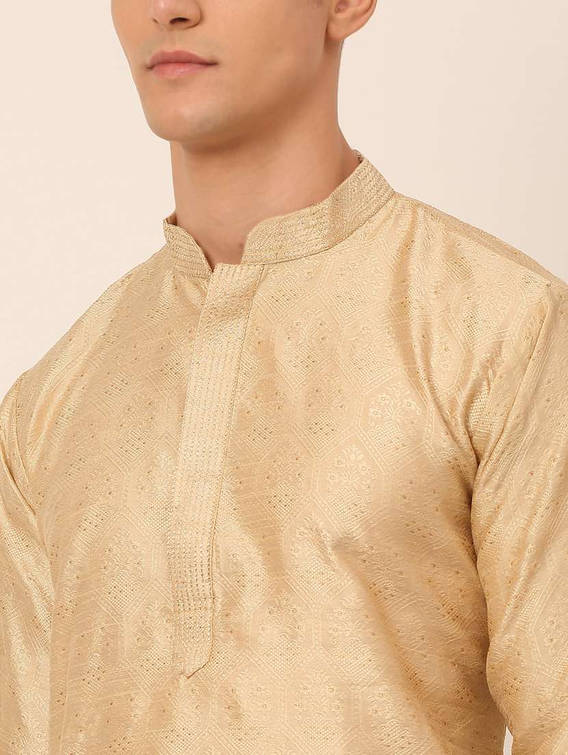 mandarin neck straight kurta - 19147955 - Standard Image - 4