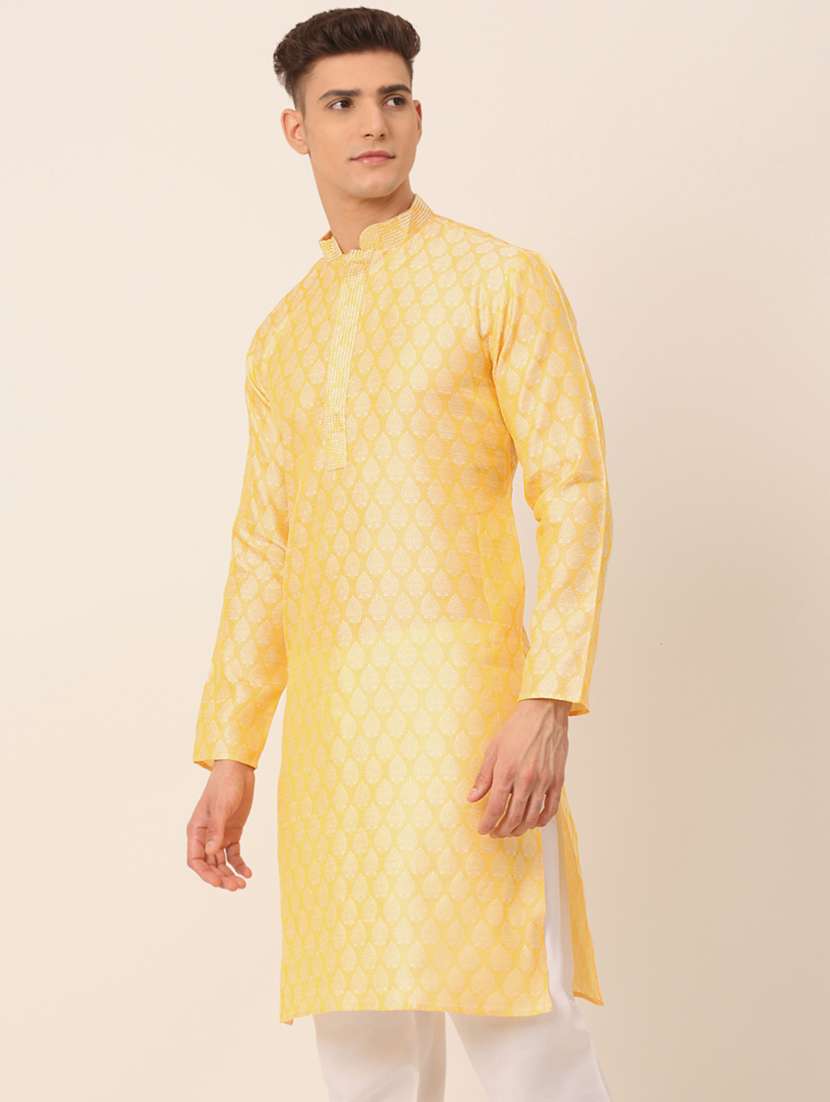 mandarin neck self design straight kurta  - 19147961 -  Standard Image - 1