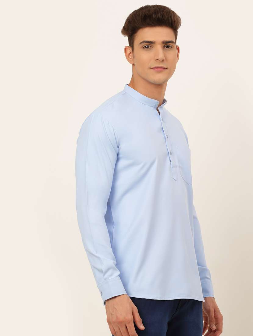  mandarin neck solid straight kurta  - 19148023 -  Standard Image - 1