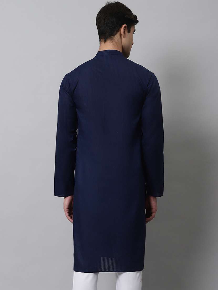  mandarin neck stripes straight kurta  - 19148041 -  Standard Image - 1