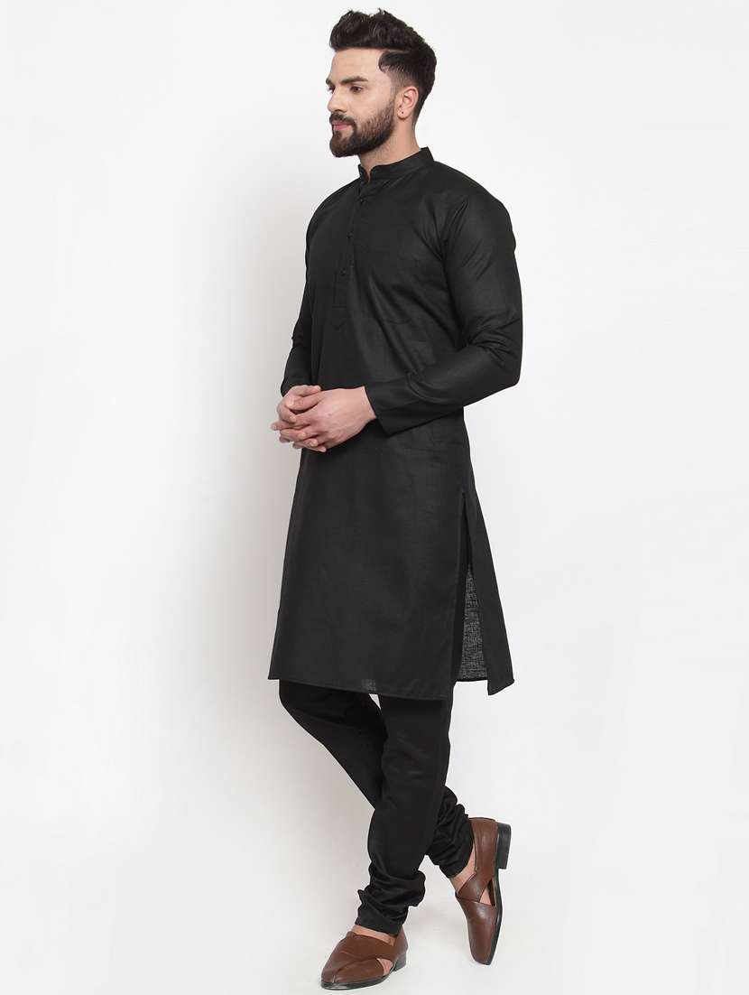 mandarin neck fancy long kurta - 19148154 -  Standard Image - 1