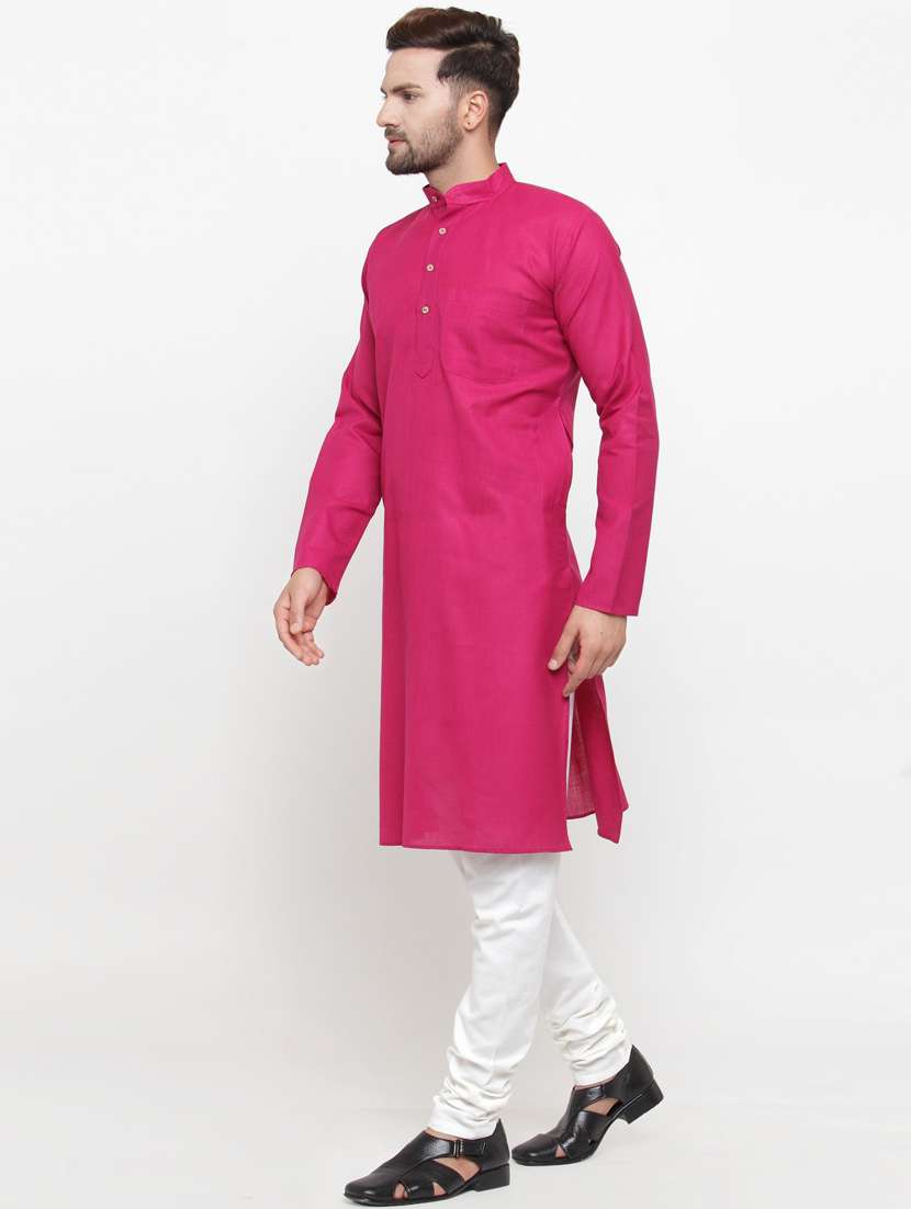 mandarin neck fancy long kurta - 19148180 -  Standard Image - 1