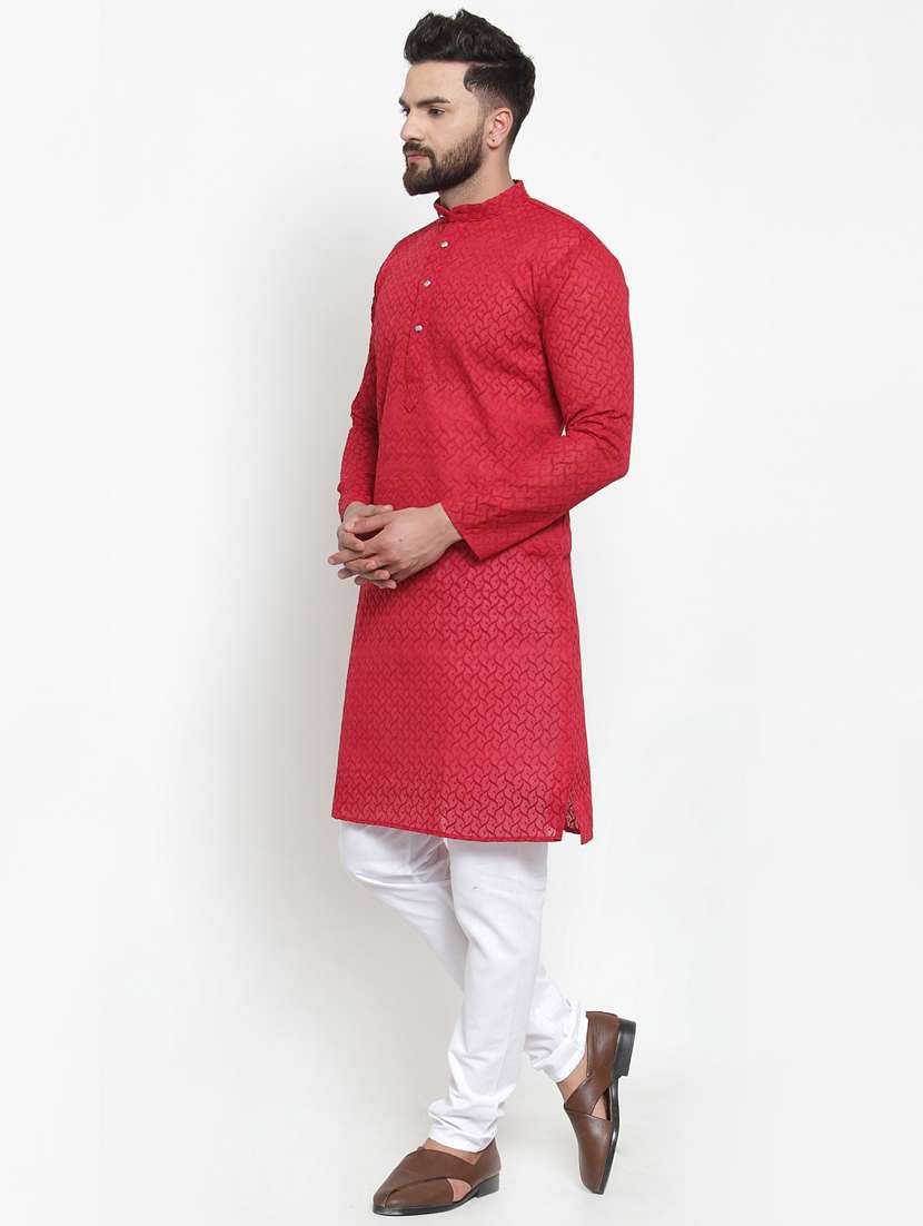 mandarin neck fancy long kurta - 19148190 -  Standard Image - 1