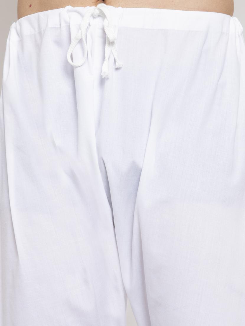 men embroidered mandarin neck kurta pyjama set - 19148198 - Standard Image - 4