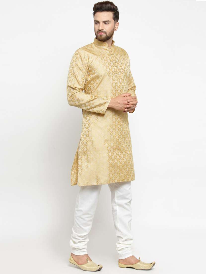 mandarin neck fancy long kurta - 19148211 -  Standard Image - 1