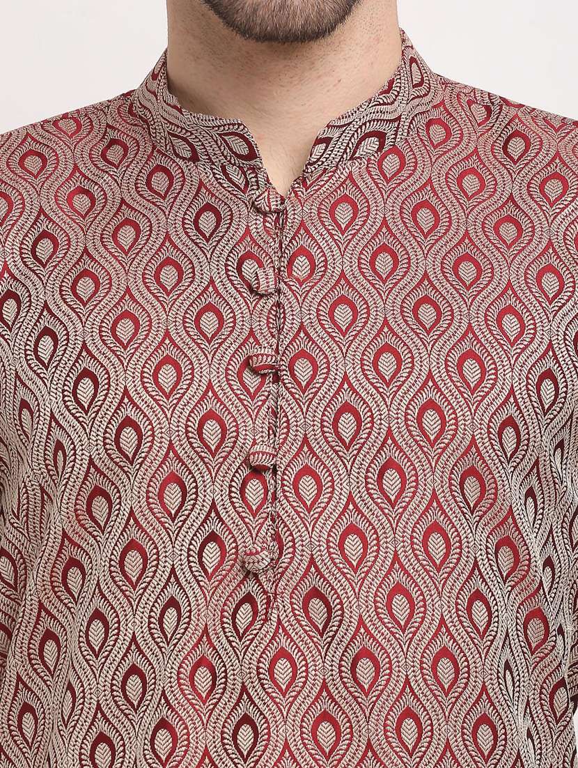 mandarin neck fancy long kurta - 19148217 -  Standard Image - 4