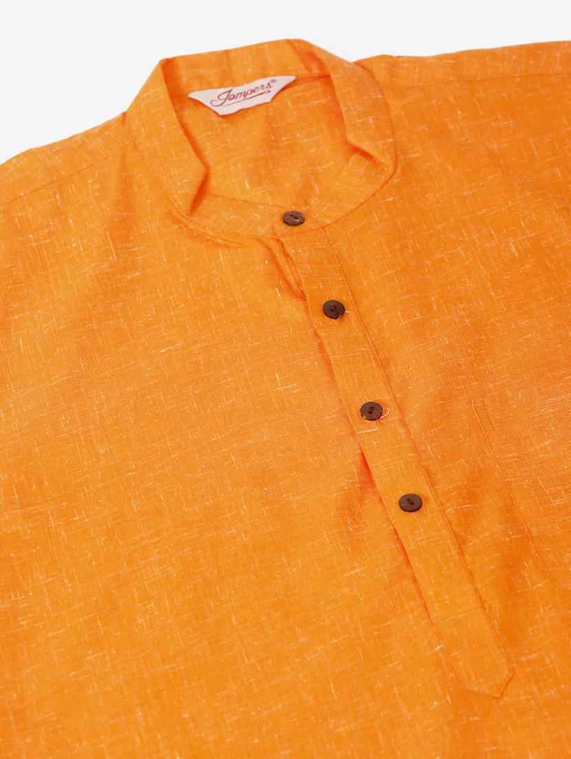 orange cotton kurta pyjama ethnic wear - 19148534 - Standard Image - 4