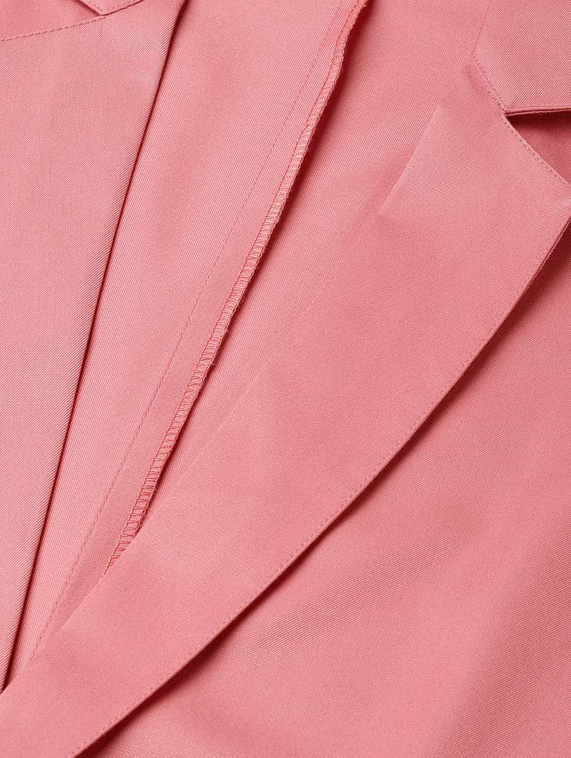 lapel neck solid blazer - 19148937 - Standard Image - 4