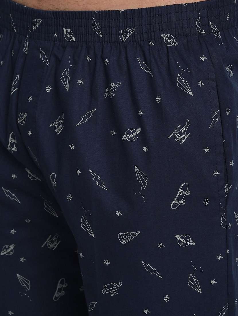 dark blue printed pyjama - 19149170 -  Standard Image - 4