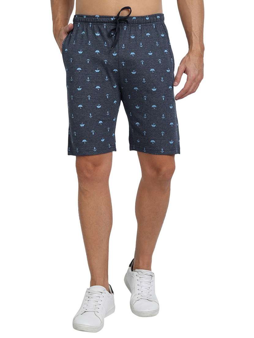 mid rise printed shorts