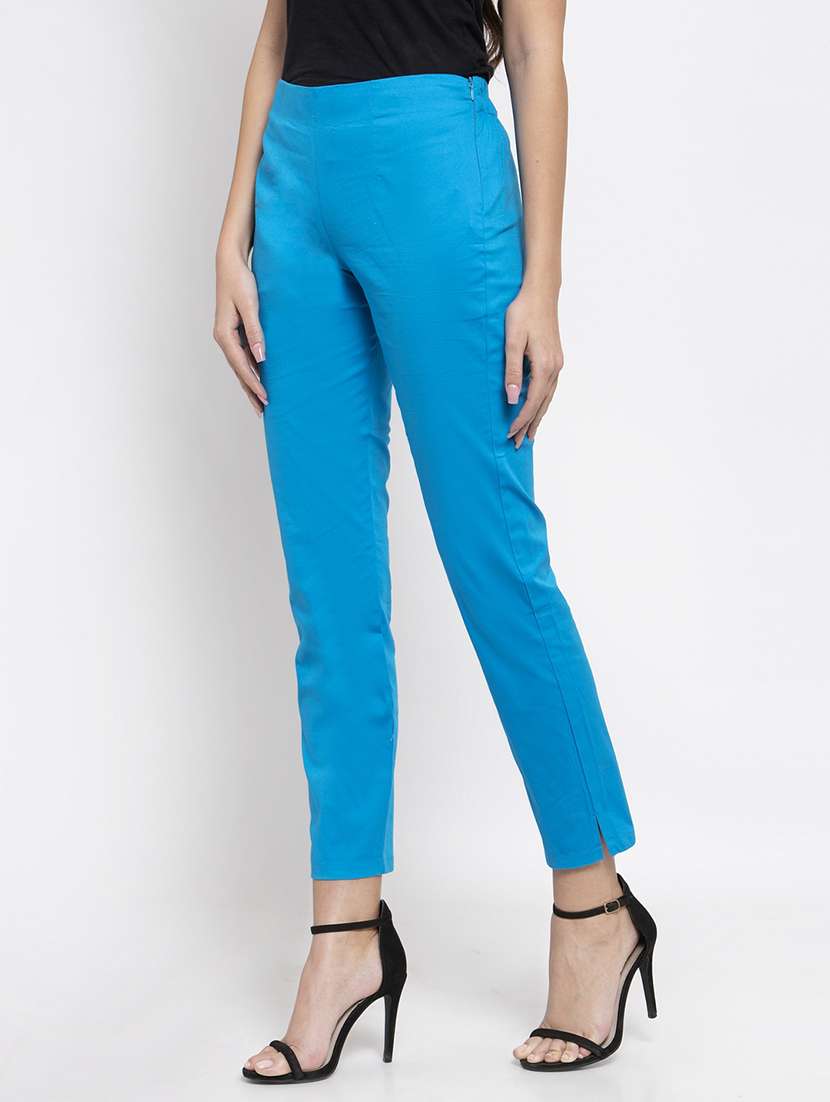 women solid cigarette pant  - 19149988 -  Standard Image - 1