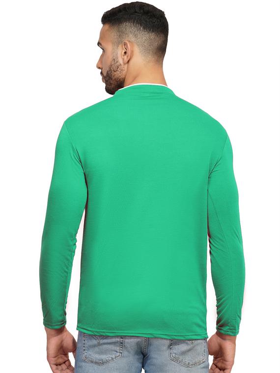 men plain mandarin neck t-shirt - 19154630 -  Standard Image - 1