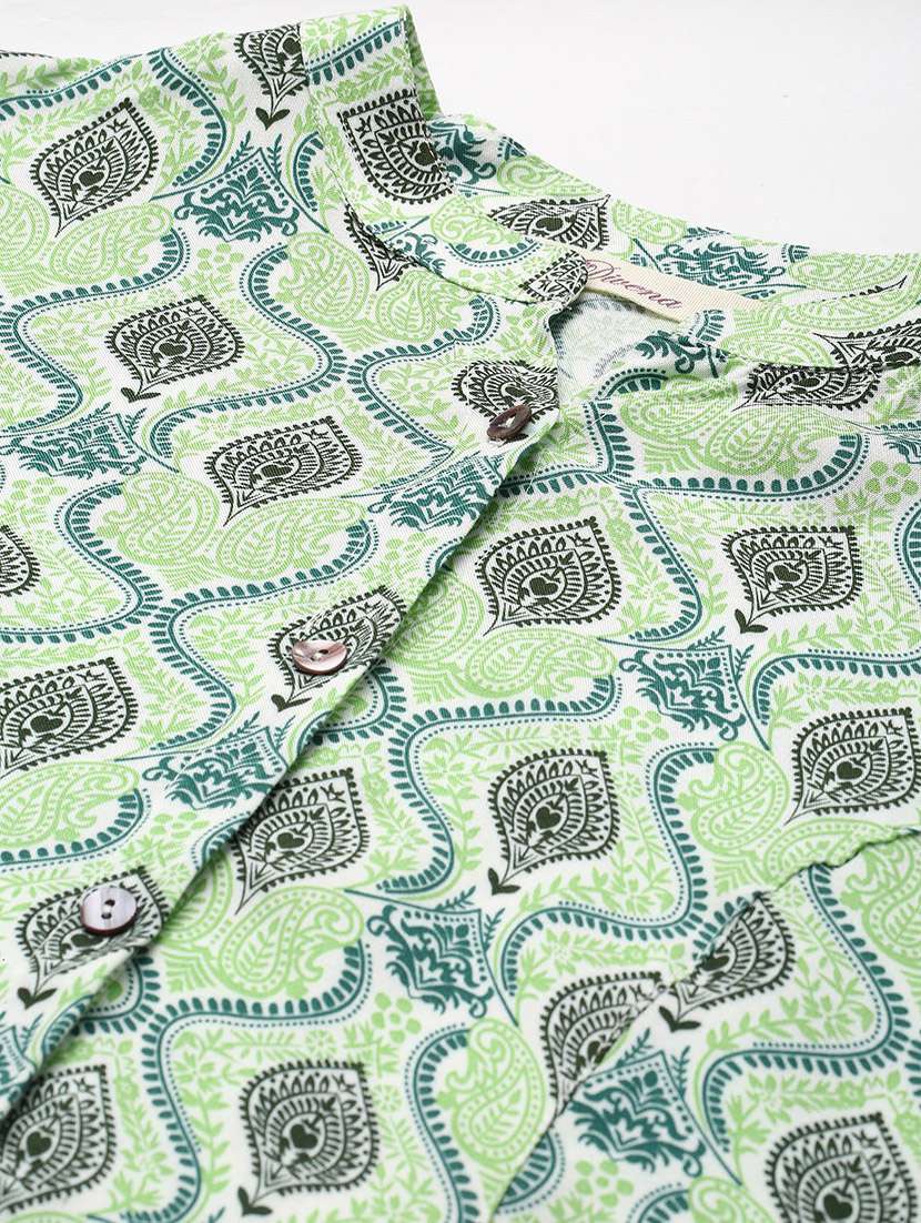 women's a line mandarin neck top - 19154685 -  Standard Image - 4