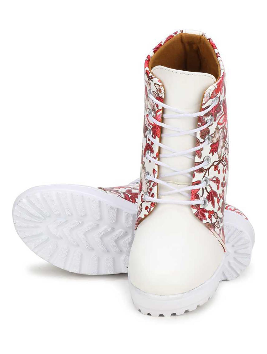 white printed ankle boot - 19154966 - Standard Image - 4