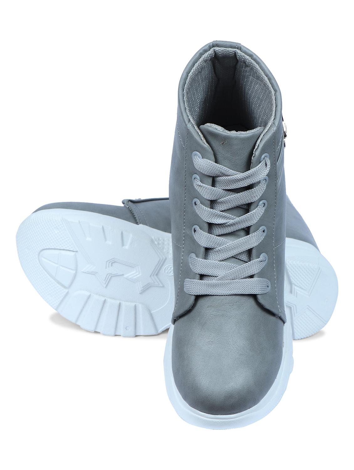 grey lace up boot - 19155002 - Standard Image - 4