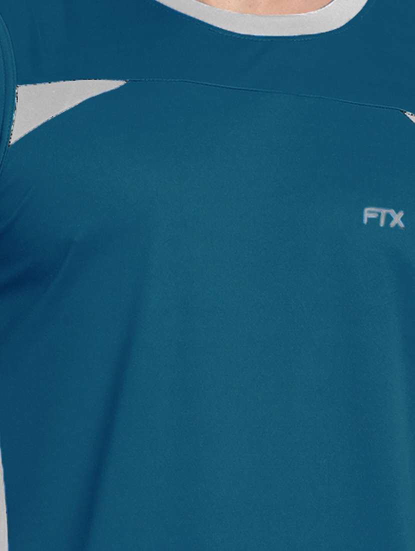 round neck color block t-shirt - 19155904 -  Standard Image - 4