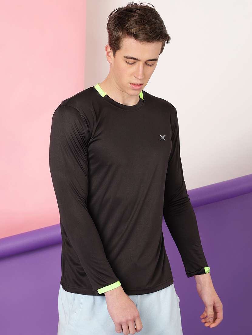 black polyester t-shirt - 19156247 -  Standard Image - 1