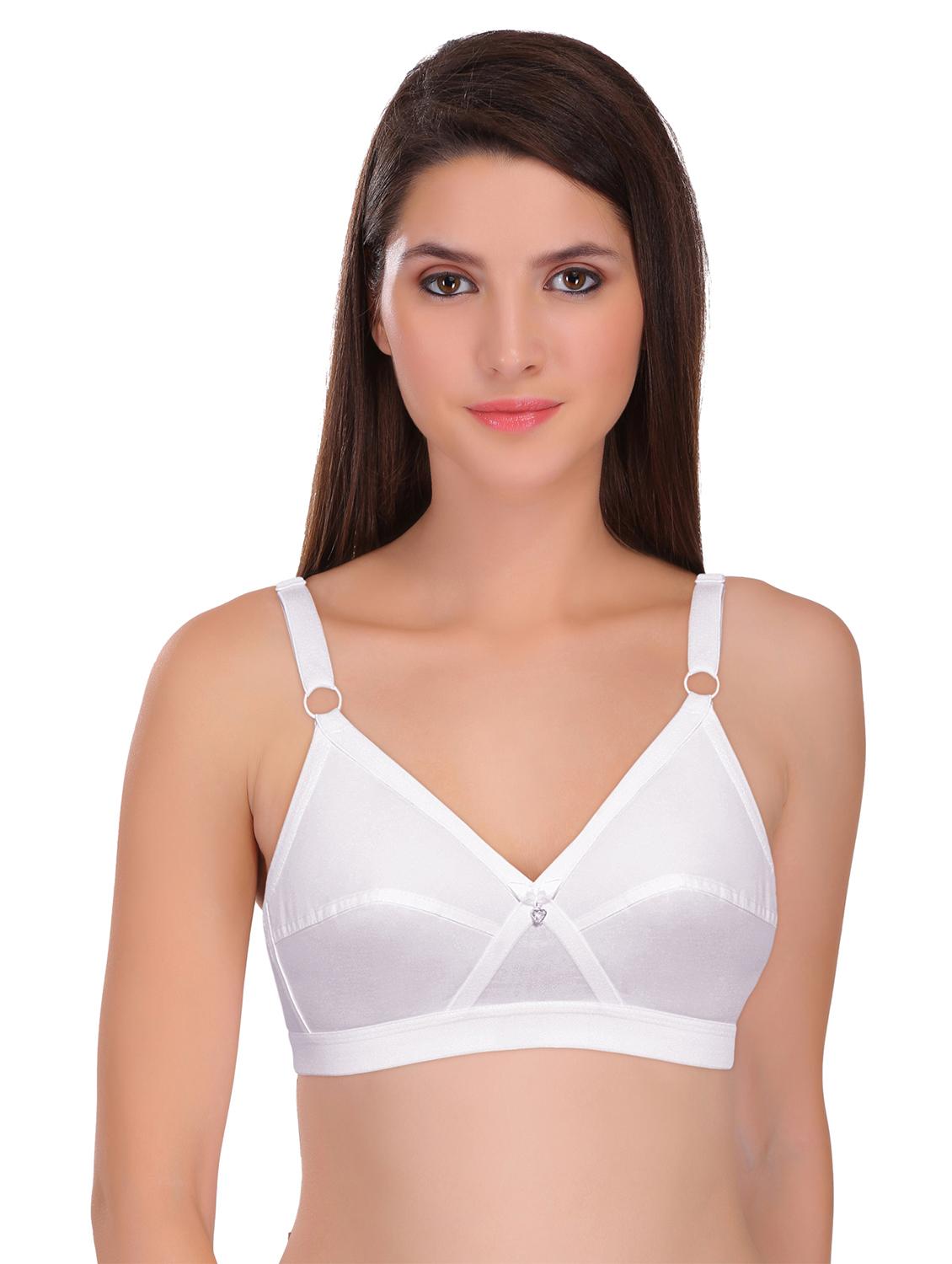 white polyamide minimizer bra combo - 19157416 -  Standard Image - 1