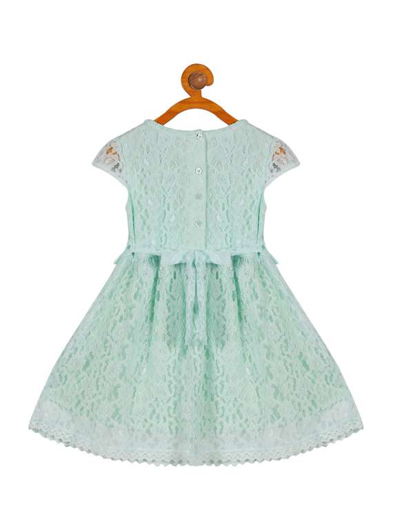 girls round neck cap sleeve frock - 19157984 -  Standard Image - 1