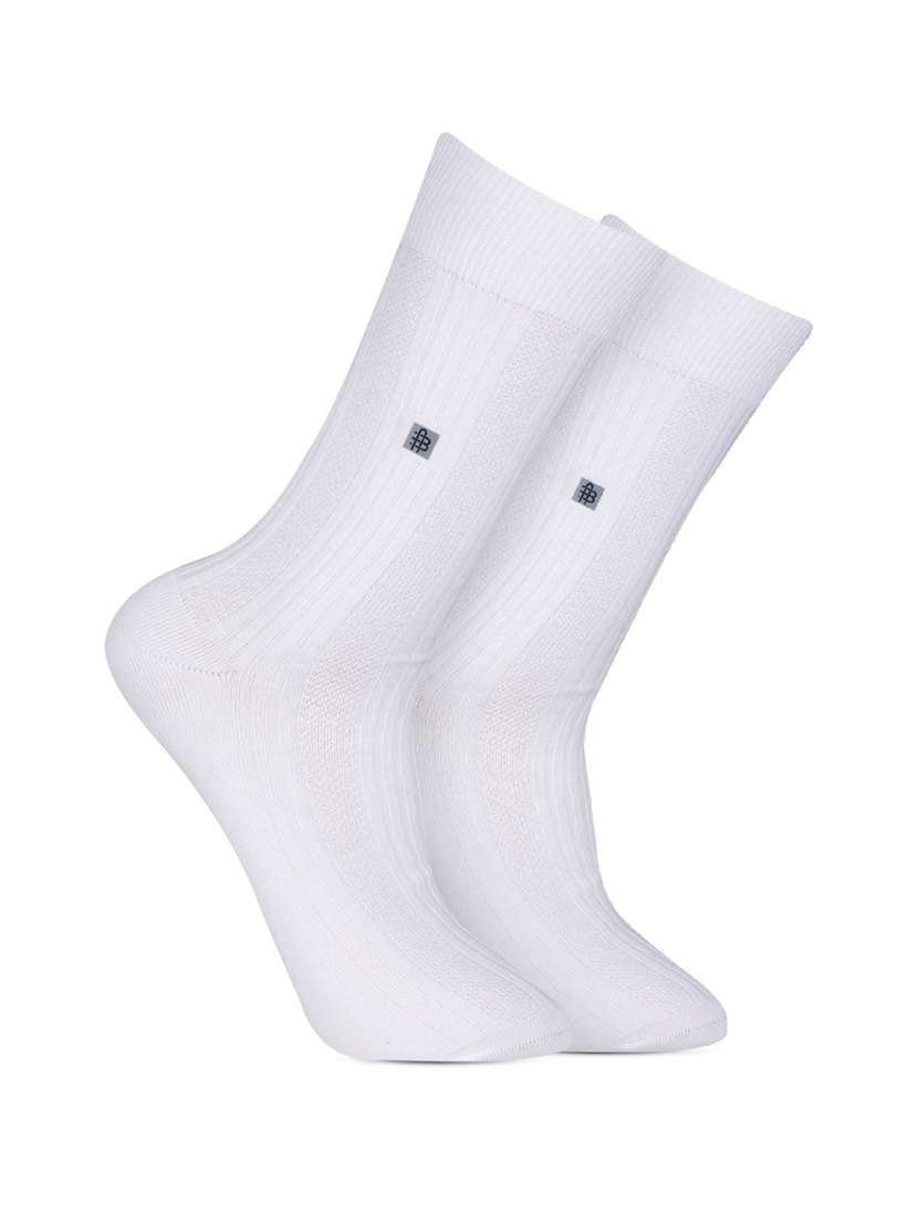 mens white solid socks