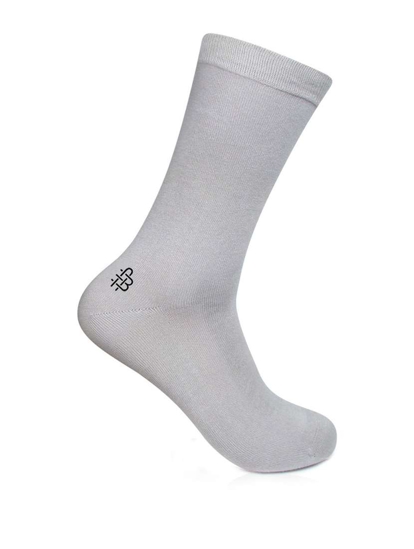 white solid self design socks