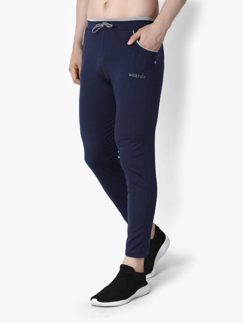solid mid rise track pant - 19159624 - Standard Image - 1