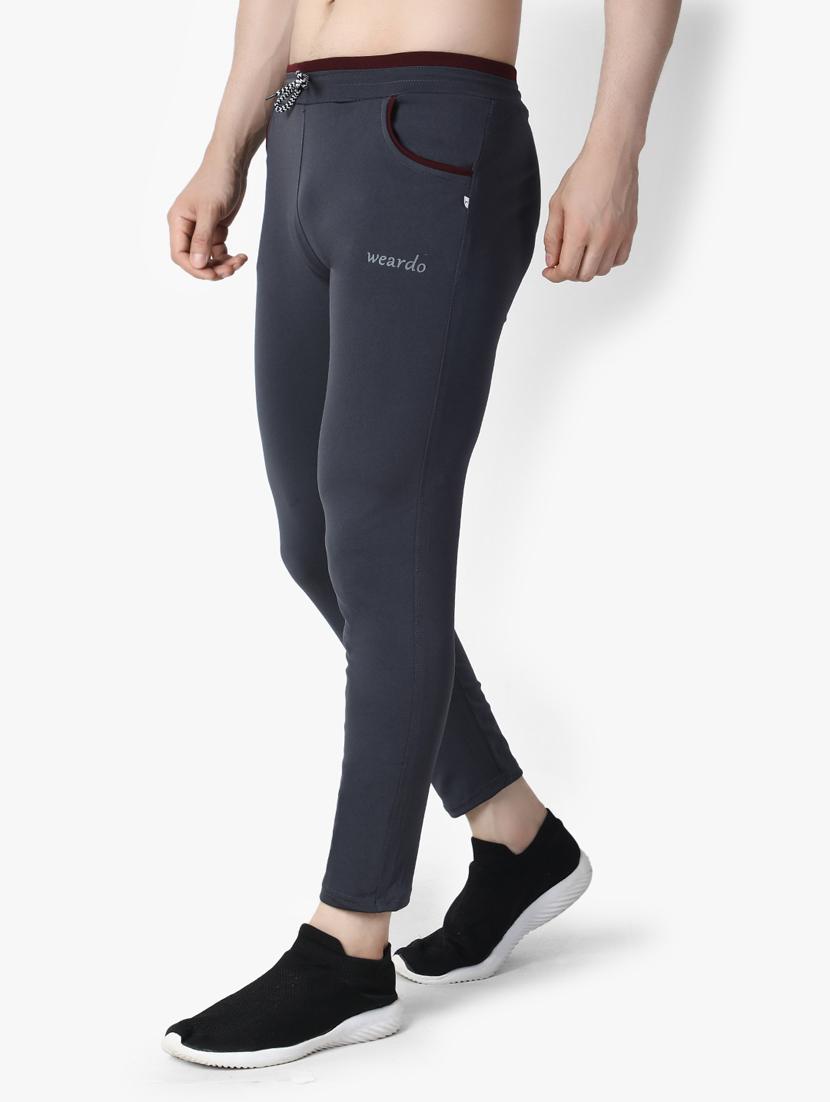 solid mid rise track pant - 19159626 - Standard Image - 1