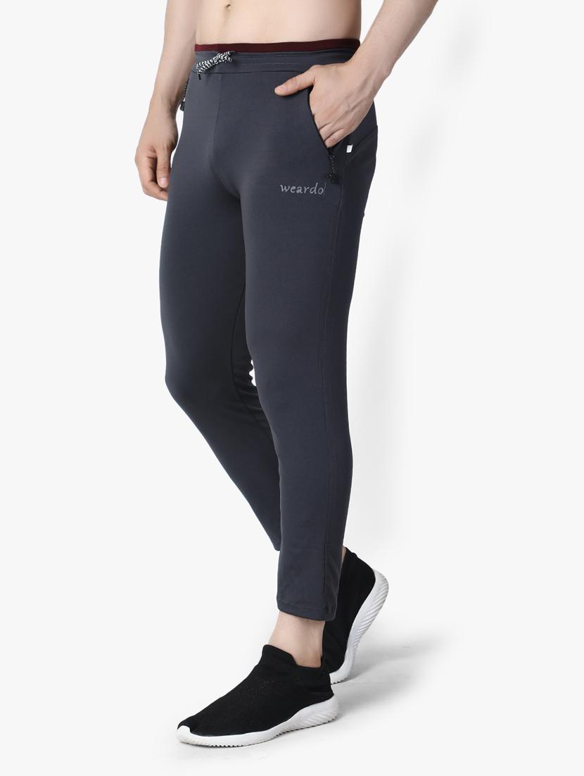 solid mid rise track pant - 19159632 - Standard Image - 1
