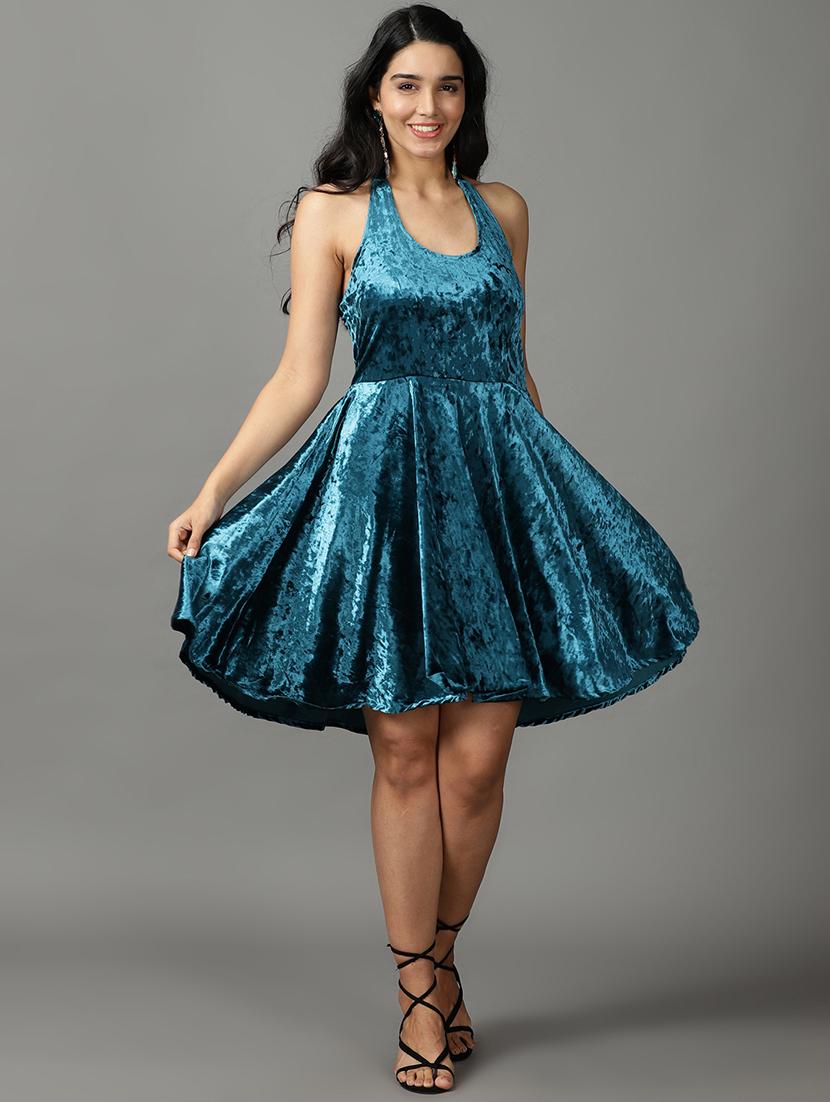 women's fit & flare self design dress - 19159701 - Zoom Image - 0