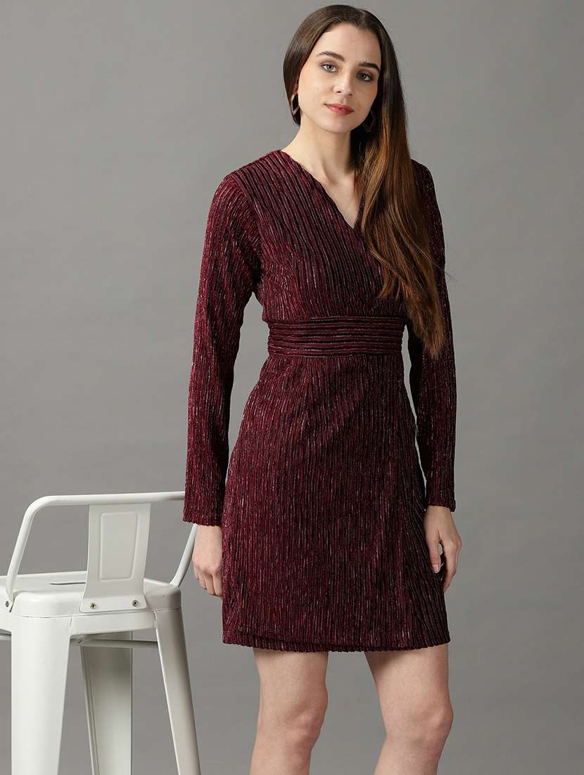 women's sheath self design dress - 19159729 -  Standard Image - 1