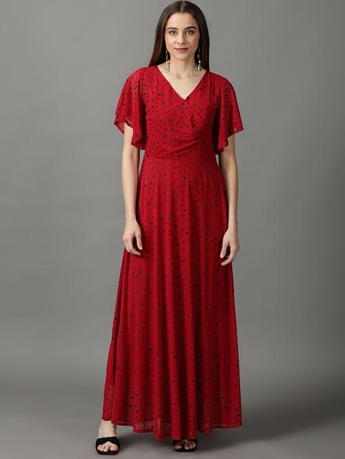 women's fit & flare printed dress - 19159734 -  Standard Image - 0