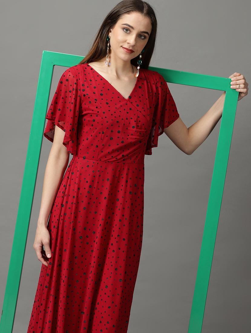 women's fit & flare printed dress - 19159734 -  Standard Image - 1