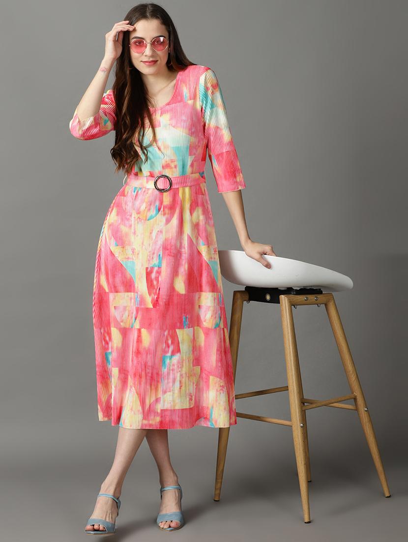 women's printed dress - 19159742 - Standard Image - 4