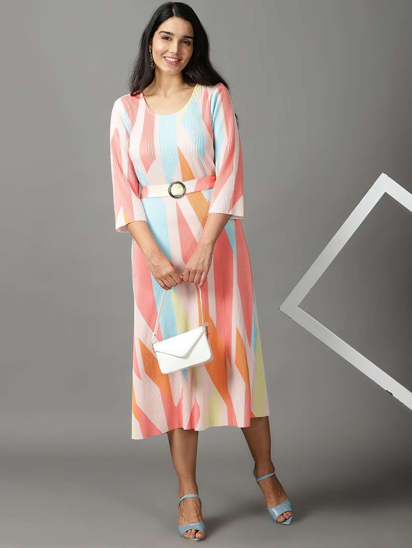 Women's Geometric Dress - 19159743 -  Standard Image - 4