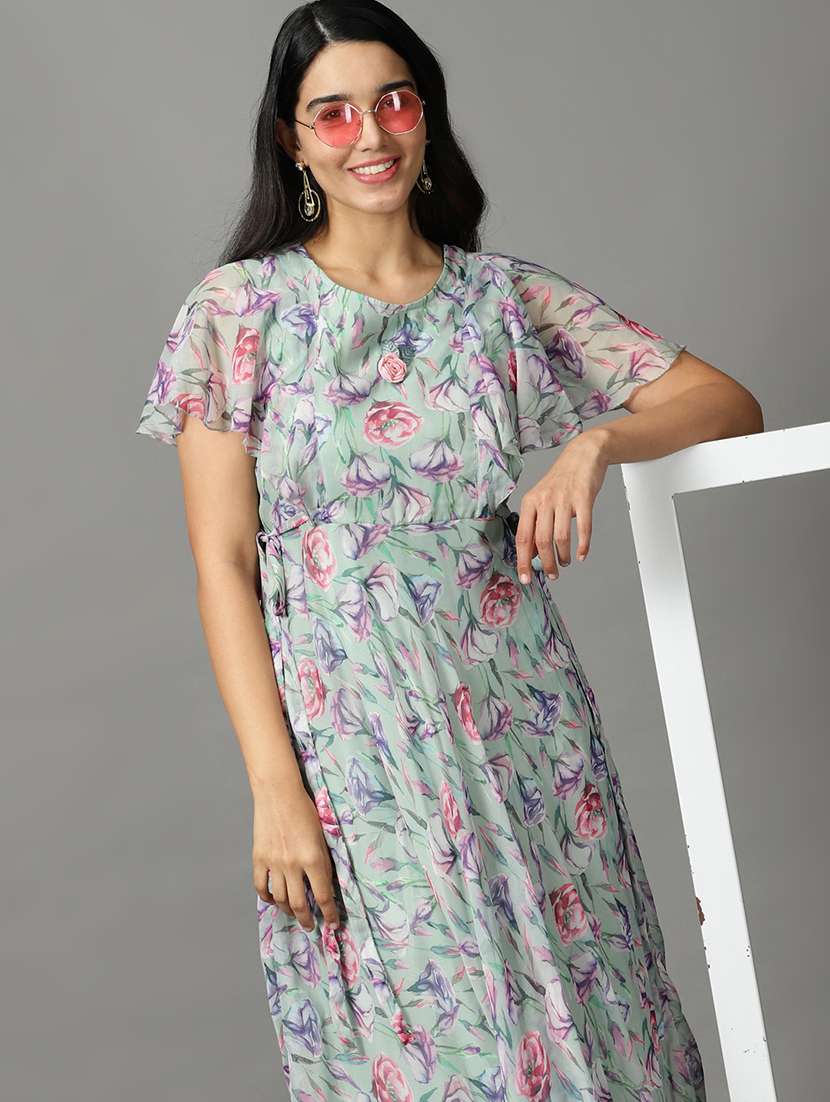women's fit & flare floral dress - 19159747 -  Standard Image - 1