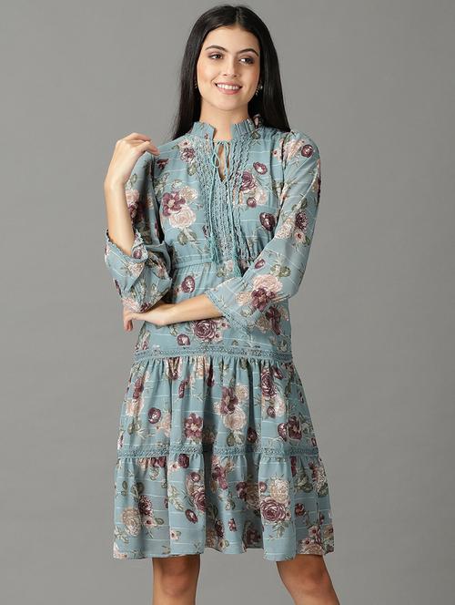 women's tiered dress floral dress - 19159761 - Standard Image - 0