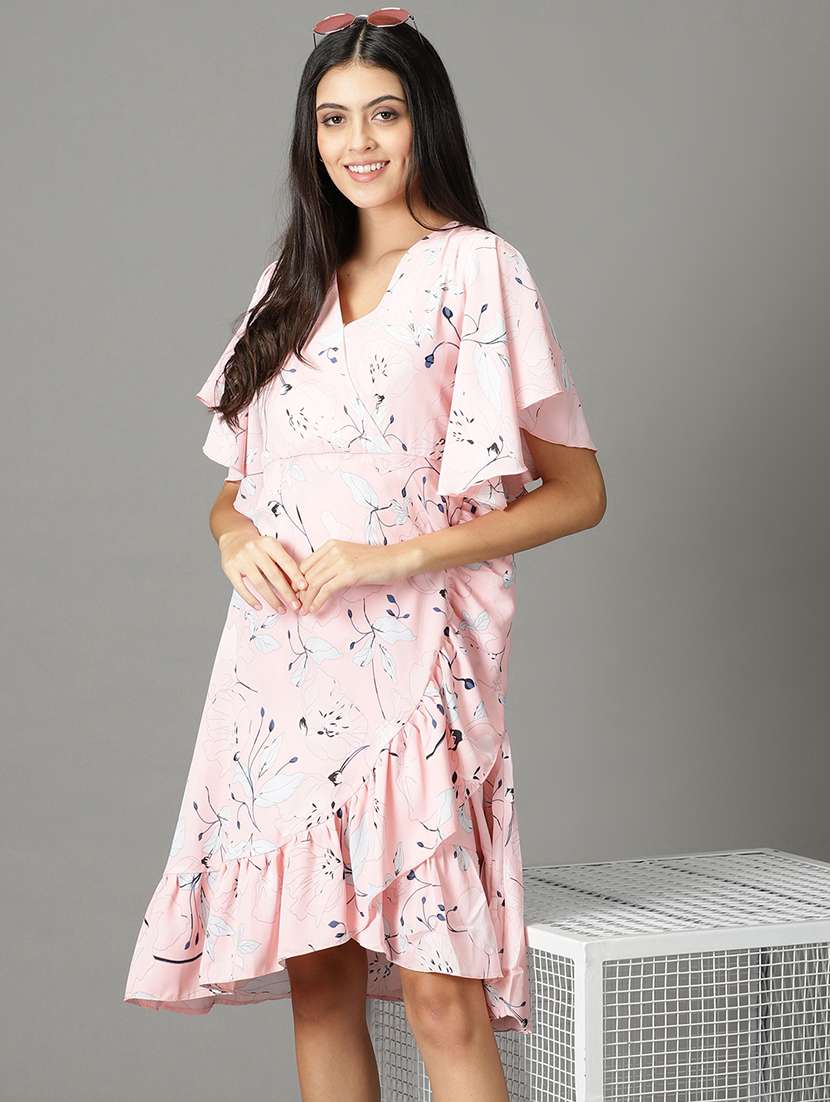 women's wrap floral dress - 19159766 - Standard Image - 1