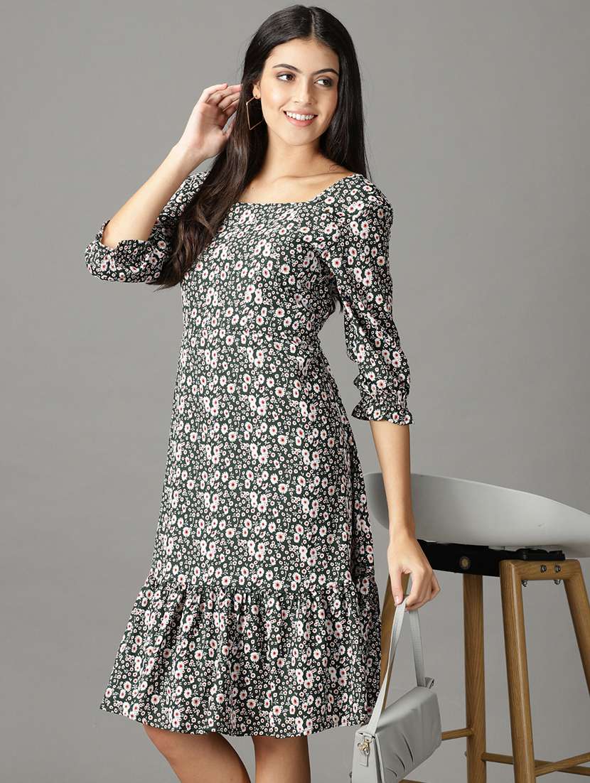 women's tiered dress floral dress - 19159767 - Standard Image - 1